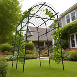 Garden Arch Trellis, 7.5FT Extra Tall Polyethylene-Coated Stainless Steel Garden Trellis for Climbing Plants, Vegetables, Flowers, Outdoor Pergola Arbor Wedding Party Decoration, Cucumber Trellis, Gar