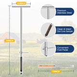 36 Inch Soil Sampler Probe, Stainless Steel Soil Core Sampling Tool with T-Handle, Heavy Duty Soil Probe for Lawn, Garden, Farm & Soil Testing