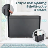DUTYWORKS Multifold Paper Towel Dispenser Countertop, Commercial Napkin Dispenser for Restaurant, Large Capacity Single-Sheet Hand Towel Dispenser, Paper Towel Holder for Kitchen & Bathroom Black