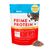 Equip Foods Prime Protein Powder | Clean, Grass Fed Beef Protein Isolate | Carnivore Protein Powder | Paleo, Keto Friendly | Gluten, Dairy Free | Helps Build & Repair Tissue | 30 Servings, Iced Coffee