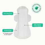 The Honey Pot Company - 64ct - Herbal Pads for Women - Super w/Wings - Infused w/Essential Oils for Cooling Effect, Organic Cotton Cover, & Ultra-Absorbent Pulp Core - Feminine Care - FSA & HSA