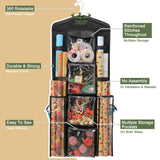 EXLIFBAG Wrapping Paper Storage, Double-Sided Hanging Storage, Black