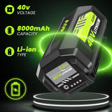 40v 8000mAh OP4026A Replacement for Ryobi 40V Battery 8.0Ah Compatible with Ryobi 40 Volt Battery Lithium OP4026A OP4015 OP4040 OP40201 OP4050A OP4015 OP40261 OP4030 OP40401 Power Tools (1Pack)