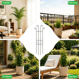 32.6inch Plant Trellis for Pot Climbing Plants Indoors & Outdoor, Garden Trellis for Potted Plants, Rust-Proof Metal Sturdy Yet Gentle Climbing Stakes Support for Ivy Pothos Hoya Monstera (4pcs)