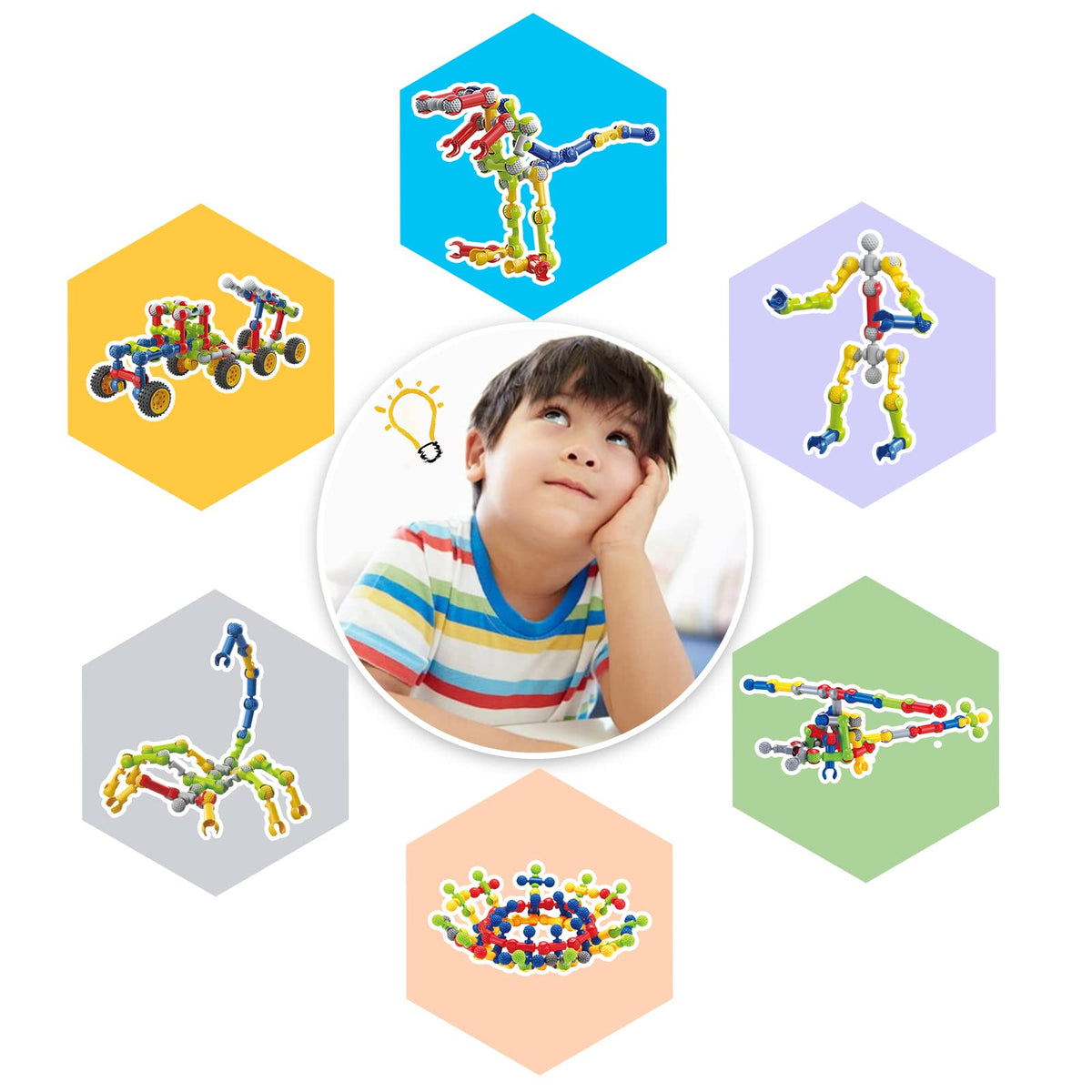Building Toys for Kids Ages 4-8, STEM Toys for 3 4 5 6 7+ Year Old Boy Gift