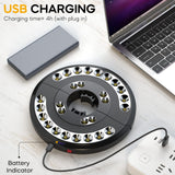 Eletorot Patio Umbrella Lights-Rechargeable Outdoor Lights for Decor, Table Light 28 LED 3 Lighting Modes, Cool Patio Pool Accessories Backyard Decor
