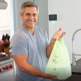 SUPERBIO 3 Gallon Compostable Food Waste Bags, 80 Count, Food Scrap Bags with Handles, ASTM D6400, BPI and OK compost INDUSTRIAL