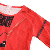 RUXINRUA 4-13 Years Rise of Red Girls Cosplay Costume Sets, Role Playing Outfits Halloween Theme Birthday Christmas Carnival Party Events School Plays Dress Up with Wig (7-8 years)