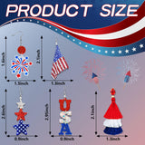 fulasiteu 5 Pairs Patriotic 4th of July Earrings for Women,American Flag Dangle Drop Stud Earrings Fourth of July Accessories Independence Memorial Day Party Favor Gift