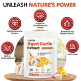 OLELON Aged Garlic Extract 350 Softgels - High Potency, Odorless, Non-GMO & Organic Garlic Supplement for Heart Health, Immune Support & Antioxidant Benefits