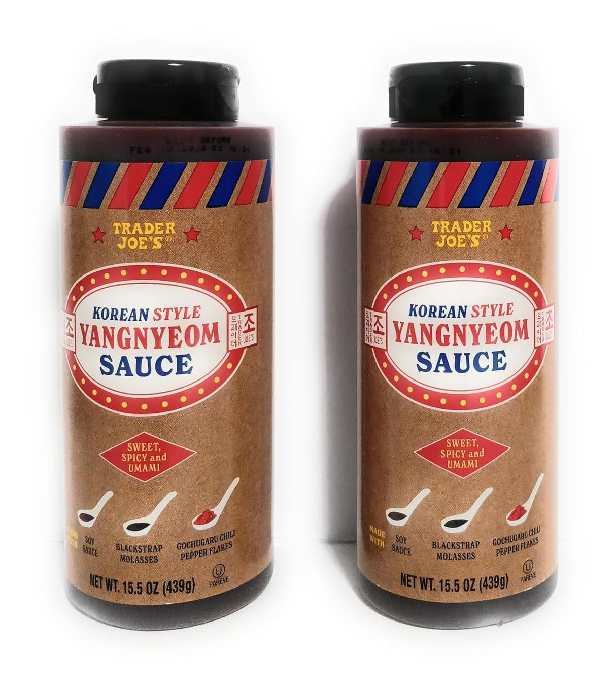 Trader Joe's Korean Style Yangnyeom Sauce, Sweet Spicy Umami, 15.5 oz, 2-Pack