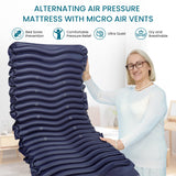 KEKOY Alternating Air Pressure Mattress Pad with Micro Air Vents for Bedsore Prevention, with Whisper Quiet Pump, Waterproof Pressure Relief Ulcer Cushion Pad for Bed Sores for Hospital Bed Home Use