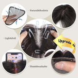 Aimeolyn Hair Toppers for Women Real Human Hair Upgrade Lace Base No Bangs Top Hair Pieces Premium Remy Toppers 12inch