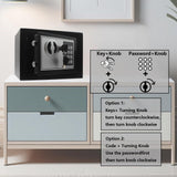 Yuanshikj Safe Box with Electronic Keypad, Small Hidden Steel Security Lock Box with Key, 0.23 Cubic Feet, 9.05" W x 6.69" D x 6.69" H, for Jewelry Gun Cash Use Storage money (BLACK)