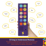 Special Supplies AAC Communication Device for Speech Therapy, Talker Buddy Communication Device for Non Verbal Kids & Adults, Autism Talking Aids for Home or School, Communication Device W/Travel Bag