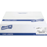 Genuine Joe Low Density Can Liners, 28.5" x 43", 23 gal Capacity, 1.0 mil, Black, Fits Slim Jim Receptacles, 150 Count