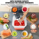 VEVOR Commercial Immersion Blender, 750W 12" Heavy Duty Hand Mixer, Variable Speed Kitchen Stick Mixer with 304 Stainless Steel Blade, Multi-Purpose Blender for Soup, Smoothie, Puree, Baby Food