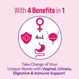 Culturelle 4-in-1 Probiotics for Women, Daily Probiotic & Prebiotic Supplement to Support Vaginal Health, Digestive Health, Immune Health, Occasional Diarrhea, Gas & Bloating Relief, Non-GMO, 30 Count