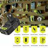 ULDERTRA 2Pack P103 3.5Ah Replacement for Ryobi 18V Battery and Charger Combo Compatible with Ryobi 18V ONE+ Cordless Tools