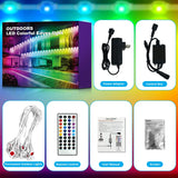 XINKAITE 300FT Permanent Outdoor Lights with 150 LEDs - Smart RGB+IC with 16 Million Colors, IP67 Waterproof, App & Remote Control, Hundreds of Modes for Holidays, Christmas & Home(2 Rolls 150FT)
