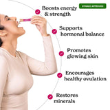 BetterAlt SHE-Lajit Strawberry Honeysticks|Shilajit for Women with Shatavari & Saffron for hormonal Balance & Energy Boost|Tasty Shilajit Honeysticks with Goodness of Pure Himalayan Shilajit|30 Sticks