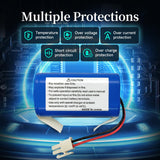 Replacement Battery for ILIFE A4s, A4s pro, A6, A7, A8, A9 Vacuum Cleaner, 2600mAh, 14.4v/14.8v; (OEM: BYD. Attention The Side Hook Connector); NOT fit for iLife V3, V3s, V3s Pro, V5, V5s, V5s Pro, V8