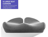 Pubemy SupremeComfort X-Large Gel Infused High Density Foam Seat Cushion for Office Chair, Kitchen Chair, Car Seats- Elevate Your Seating Experience -Pressure Sore and Tailbone Pain Relief
