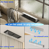 9”-15.5” Adjustable Magnetic Air Deflector with Unique Surface for Sidewall, Ceiling Registers and Vents (4 Pack)