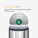 simplehuman Code C 60 Count, Dispenser Pack Custom Fit Liners, Drawstring Trash Bags, 10-12 Liter / 2.6-3.2 Gallon, White