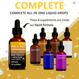 Amua VitalDrops with Ashwagandha, Fenugreek,Maca Root Drops and L-Arginine Liquid Multivitamin for Women and Men,Made with 100% Natural Ingredients (1pcs)