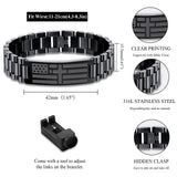 GLEZZA Joshua 1:9 American Flag Bracelets Christian Gifts for Men
