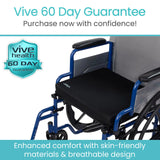 Vive Wheelchair Cushion - Wheel Chair Cushions for Senior, Pressure Relief - Wheelchair Pad, Wheelchair Seat Cushion, Foam for Office Chairs, Car, Lightweight, Portable, Easy to Clean (3")