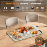 NEWKITCHEN Warming Mat for Food, (XL 24"x15") Food Warming Mat for Countertop Upgrade Graphene Fast Full Surface Heating -Versatile Food Warmer for Gatherings, Parties, Everyday Use