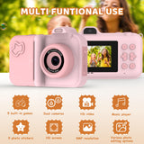 Kids Camera Instant Print, Christmas Birthday Gifts Toys for Girls Boys Age 4 5 6 7 8 9 10 11 12 Years Old,1080P HD Dual Lens Selfie Digital Camera with 5 Rolls Print Paper Stickers Pens 32G Card