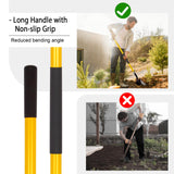 VNIMTI Heavy Duty Gardening Shovel, 56 Inch Round Blade with Fiberglass Handle (Yellow)