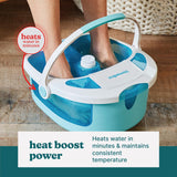 HoMedics Shower Bliss Foot Spa, Shower Massage Water Jets, Pedicure Center with 3 Attachments, Toe-Touch Control, FB-625H