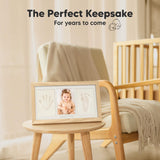 KeaBabies Baby Hand and Footprint Kit, Clay Keepsake Frame (Ash Wood)