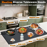 Mariocsa Warming Mat for Food, (XXXL 47"x15") Electric Food Warming Mat Tray, 450W Rapid Full Heating in 8s, 7 Adjustable Temp Settings & 1-8H Timer, Food Warmer Mat for Home, Buffets, Parties