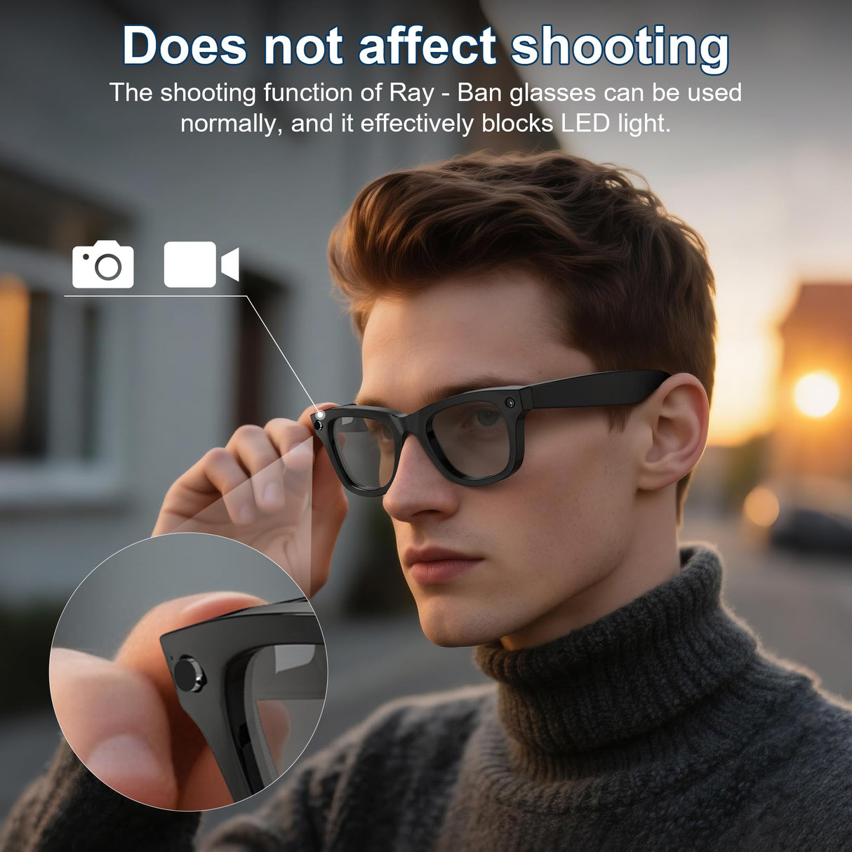 18Pcs LED Light Blocking Stickers Compatible with Ray-Ban Meta Wayfarer/Skyler/Headliner Gen 2 & Oakley Meta HSTN Smart Glasses Accessories, Low-Tack Restickable Blackout LED Light Covers Sticker