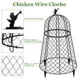 6 Pack Plant Protectors from Animals, Garden Cloches for Plants, Rustproof Chicken Wire Cloche Plant Cages to Keep Animals Out, Sturdy Metal Garden Cages for Outdoor Plants 13" D x 20" H