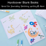 12 Pack Hardcover Blank Books for Kids to Write Stories 6x8 Inch Blank Page Sketch Books Make Your Own Book Ideal for DIY,Classroom. Christmas Gift (White, 18Sheets/36 Pages)