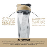 HELIMIX 2.0 Vortex Blender Shaker Bottle Holds upto 28oz | No Blending Ball or Whisk | USA Made | Portable Pre Workout Whey Protein Drink Shaker Cup | Mixes Cocktails Smoothies Shakes | Top Rack Safe