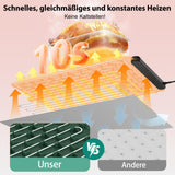 Food Warming Mat Electric Tray: Adjustable Silicone Heating Pad with 3 Temperature Settings 4 Timer Function Portable Roll Up Hot Plate for Buffets Party Gatherings Kitchen Warmer Countertop Green