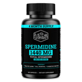 Spermidine Supplement (1440mg of 99% Pure Spermidine Supplements For Women & Men) 4 Months Supply (100X More Potent Than Wheat Germ Extract) 12MGS Per Serving For Cellular Health, Anti-Aging & Energy
