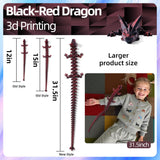 31.5 Large 3D Printed Dragon Bigger Fidget Animals Toys, Giant Flexible Articulated Fidget Toy, Huge 3D Printed Crystal Dragon Halloween Home Office Executive Desk Decor, Christmas 3D Print Toy 2025