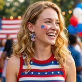 Madison Tyler 4th of July Western Boot Earrings for Women Patriotic Jewelry