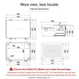 QILIPSU Waterproof Junction Box IP67 Outdoor Plastic Electrical Project Enclosure Weatherproof with Inner Door, Mounting Plate, Wall Brackets, Hinged Grey Cover 16.1"x12.2"x7.1" -D