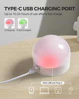 GOEBLESON Rechargeable Light Bulbs with Remote Control 2 Packs, Battery Operated Light Bulbs with Timer & 3 Color Temperature, Detachable Wireless LED Bulb for Lamp, E26 Base, Non-Hardwired, W01YBP206