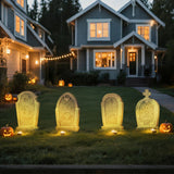 Jack Sally Tombstones Yard Signs, 17 Inch Gravestones Set Scary Halloween Decor Christmas Nightmare Halloween Decorations Outdoor Before Lawn Garden RIP Pumpkin Yard Stakes Outside Graveyard, Not Foam