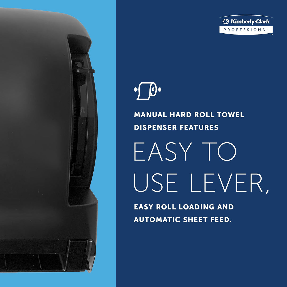 Kimberly Clark Professional Levermatic Roll Paper Towels Dispenser (09765), Manual, Smoke (Black)